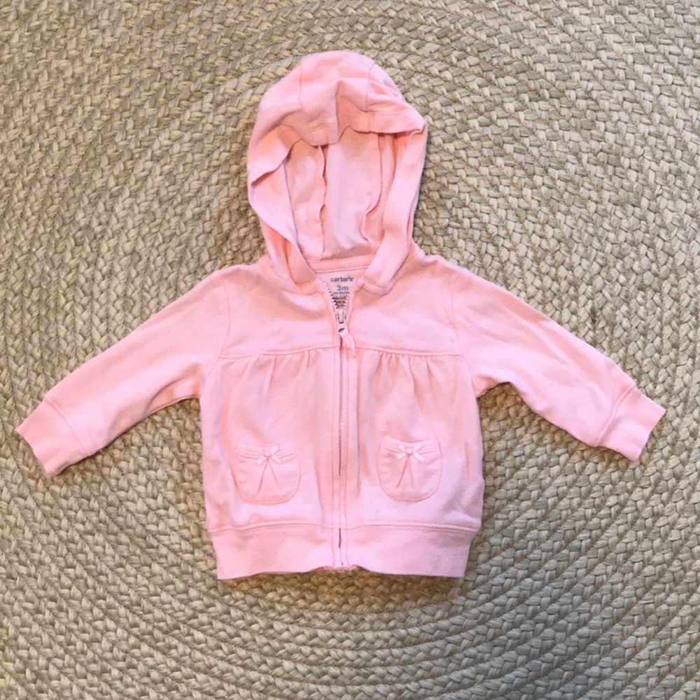 Carter’s Pink Hoodie Jacket-NWOT-Size 3 months